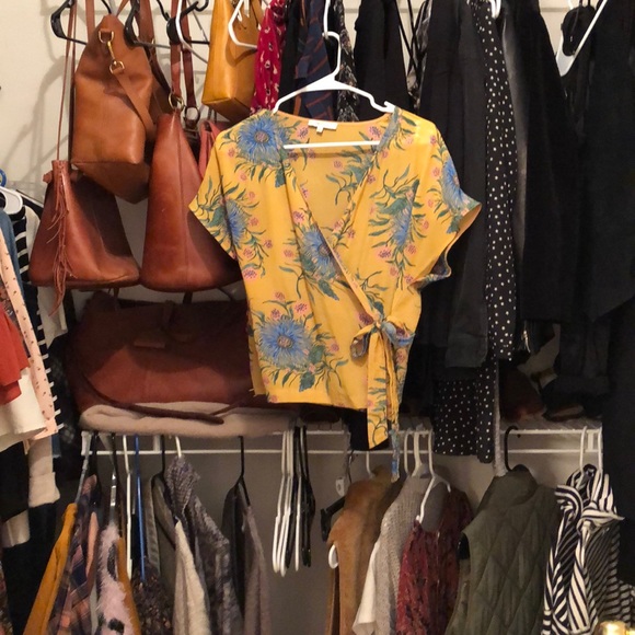 Madewell Tops - Madewell Silk Kimono Wrap Top in Painted Blooms(M)